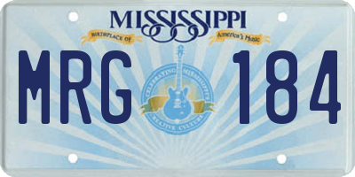 MS license plate MRG184