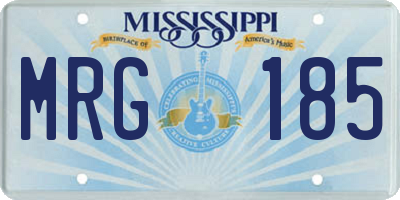 MS license plate MRG185