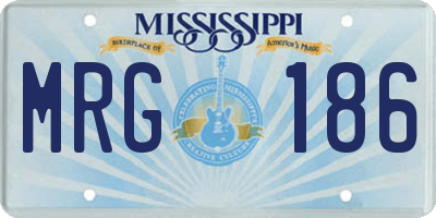 MS license plate MRG186