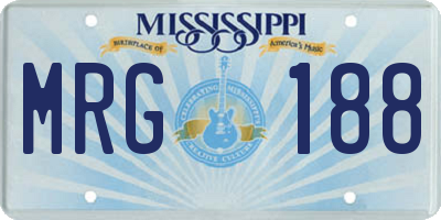 MS license plate MRG188