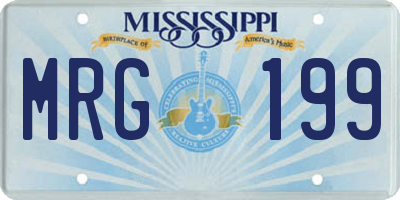 MS license plate MRG199