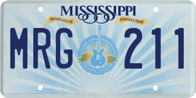 MS license plate MRG211