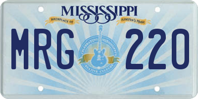 MS license plate MRG220