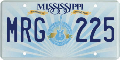 MS license plate MRG225