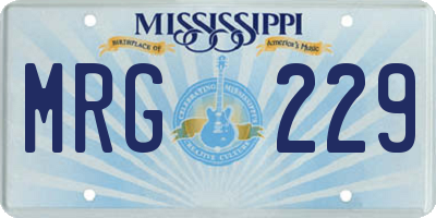 MS license plate MRG229