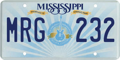 MS license plate MRG232