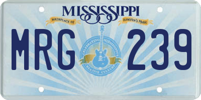 MS license plate MRG239