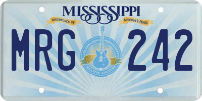 MS license plate MRG242