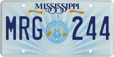 MS license plate MRG244