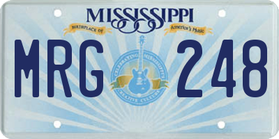 MS license plate MRG248