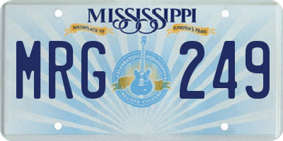 MS license plate MRG249