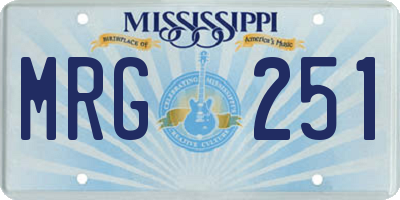 MS license plate MRG251