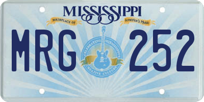 MS license plate MRG252