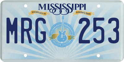 MS license plate MRG253