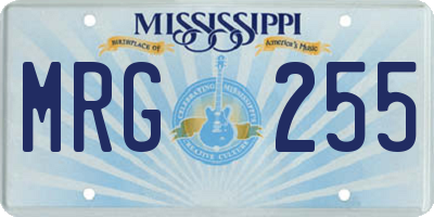 MS license plate MRG255