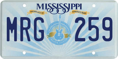 MS license plate MRG259
