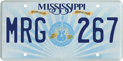 MS license plate MRG267