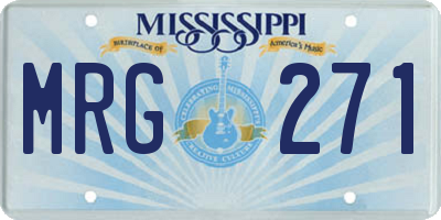 MS license plate MRG271