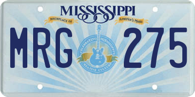 MS license plate MRG275