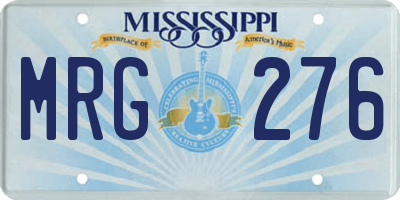 MS license plate MRG276