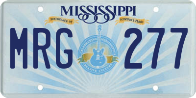 MS license plate MRG277
