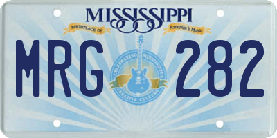 MS license plate MRG282