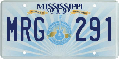 MS license plate MRG291