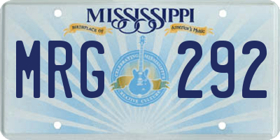 MS license plate MRG292