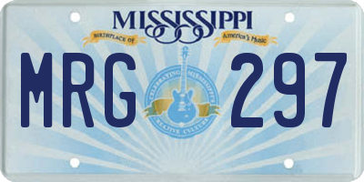 MS license plate MRG297