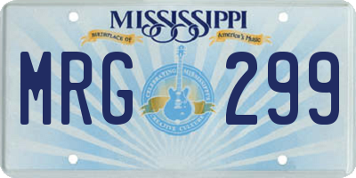 MS license plate MRG299