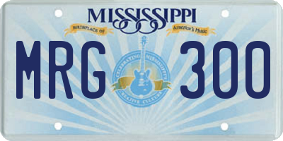 MS license plate MRG300