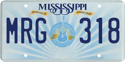 MS license plate MRG318