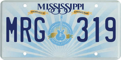 MS license plate MRG319