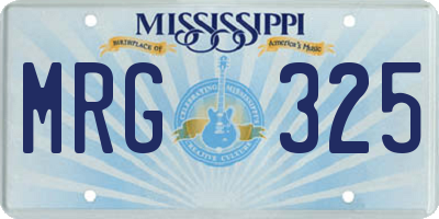 MS license plate MRG325