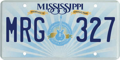 MS license plate MRG327