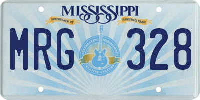 MS license plate MRG328