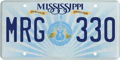 MS license plate MRG330