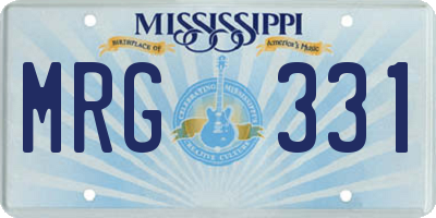 MS license plate MRG331