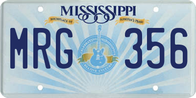 MS license plate MRG356