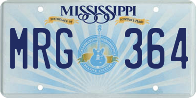 MS license plate MRG364