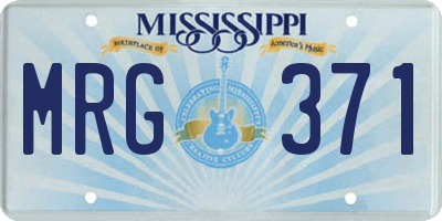 MS license plate MRG371