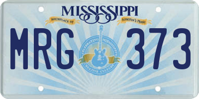 MS license plate MRG373