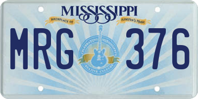 MS license plate MRG376