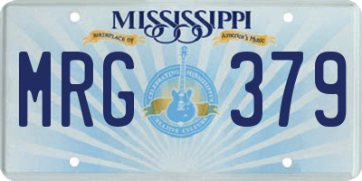 MS license plate MRG379