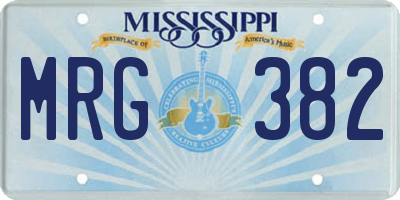 MS license plate MRG382