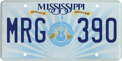 MS license plate MRG390