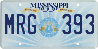 MS license plate MRG393