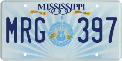 MS license plate MRG397