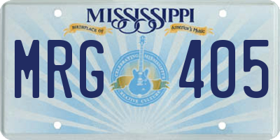 MS license plate MRG405