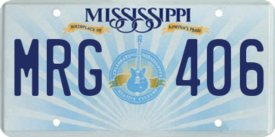 MS license plate MRG406